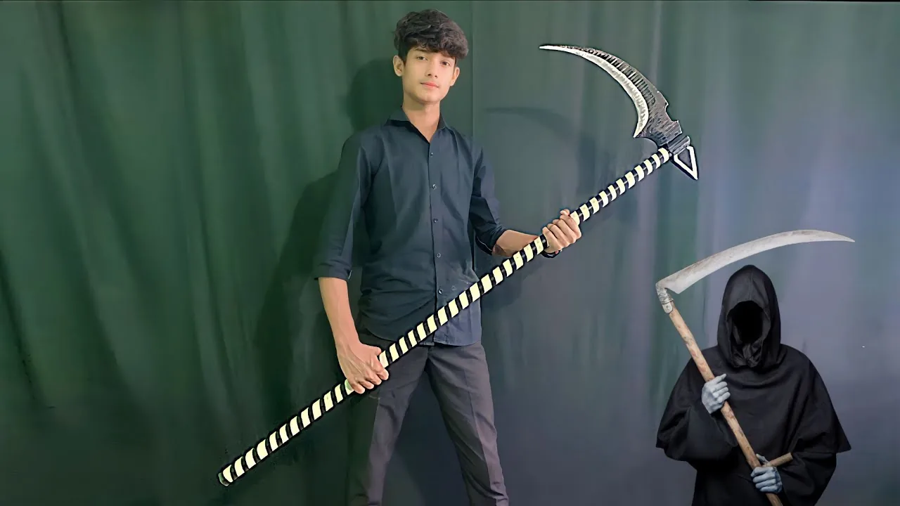 Cardboard scythe
