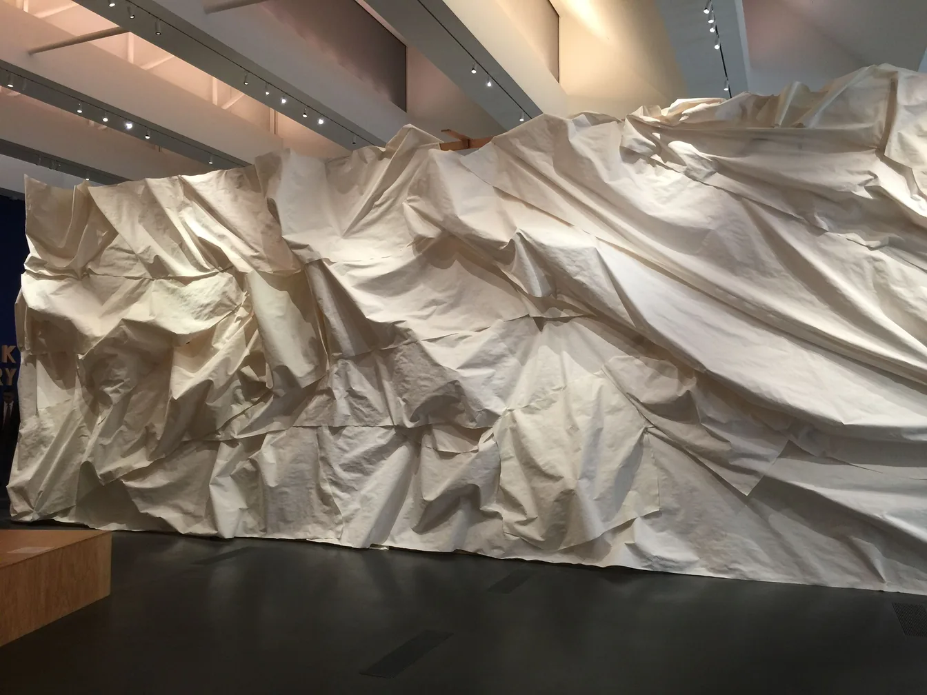 Crumpled paper wall